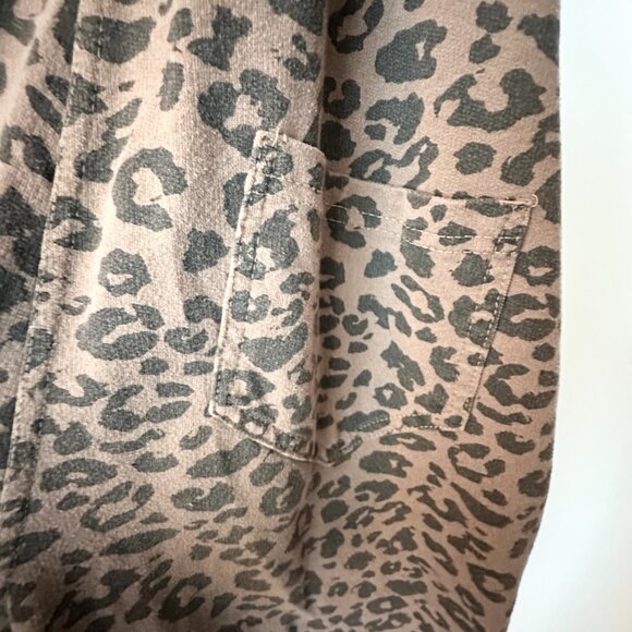 Z Supply Womens Medium Brown Cheetah Print Overalls Jumpsuit - Picture 7 of 11